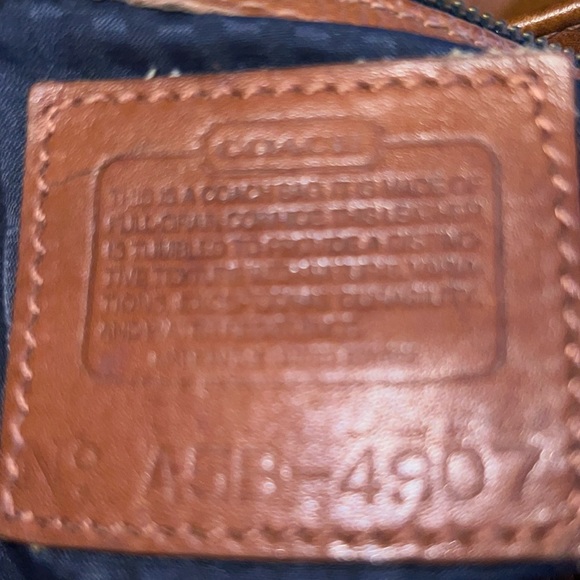 Vintage Coach British Tan Sonoma Leather Bucket Crossbody Bag 4907 - Picture 8 of 12